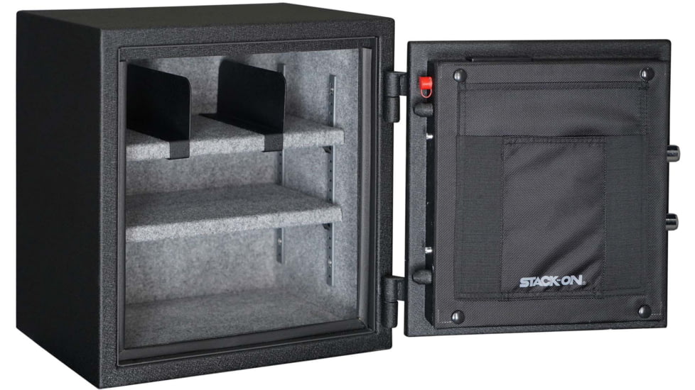 Stack-On Personal Fire and Waterproof Safe 1.2 Cu Ft with Electronic Lock, Black, Medium, PFWS-120-B-D-E