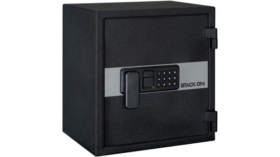 Stack-On Personal Fire and Waterproof Safe 1.2 Cu Ft with Electronic Lock, Black, Medium, PFWS-120-B-D-E
