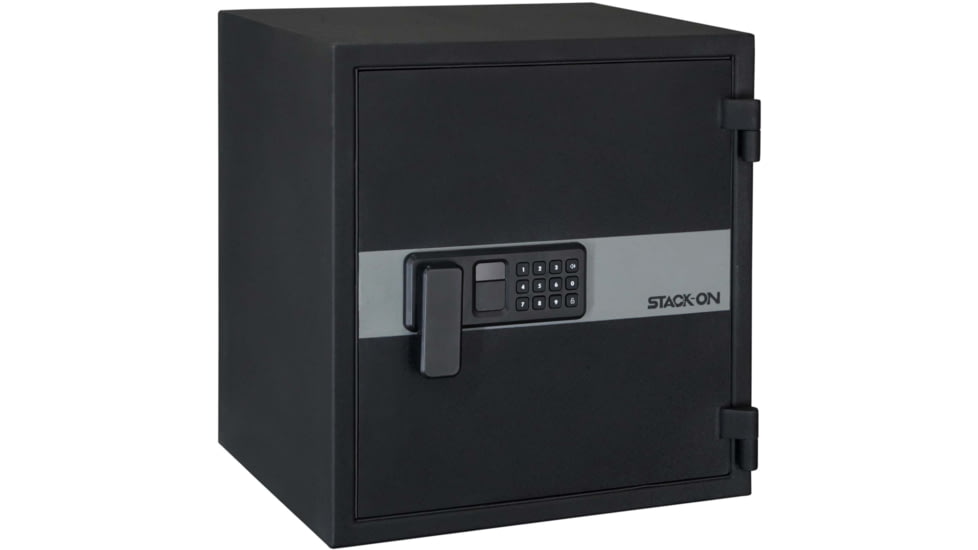 Stack-On Personal Fire and Waterproof Safe 2.0 Cu Ft with Electronic Lock, Black, Large, PFWS-200-B-D-E