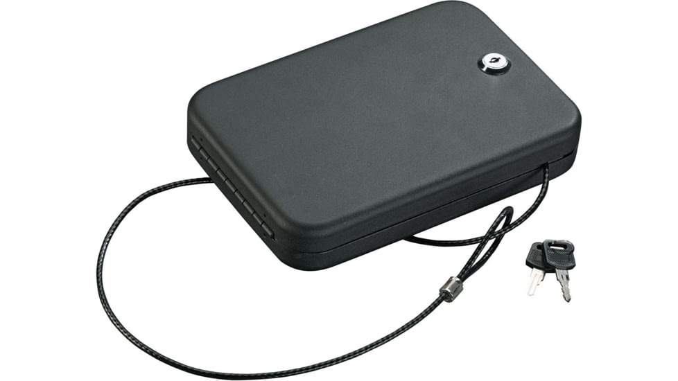 Stack-On Portable Security Case with Key Lock, 6.5 x 9.5in, Black, Small, PC-95K-18