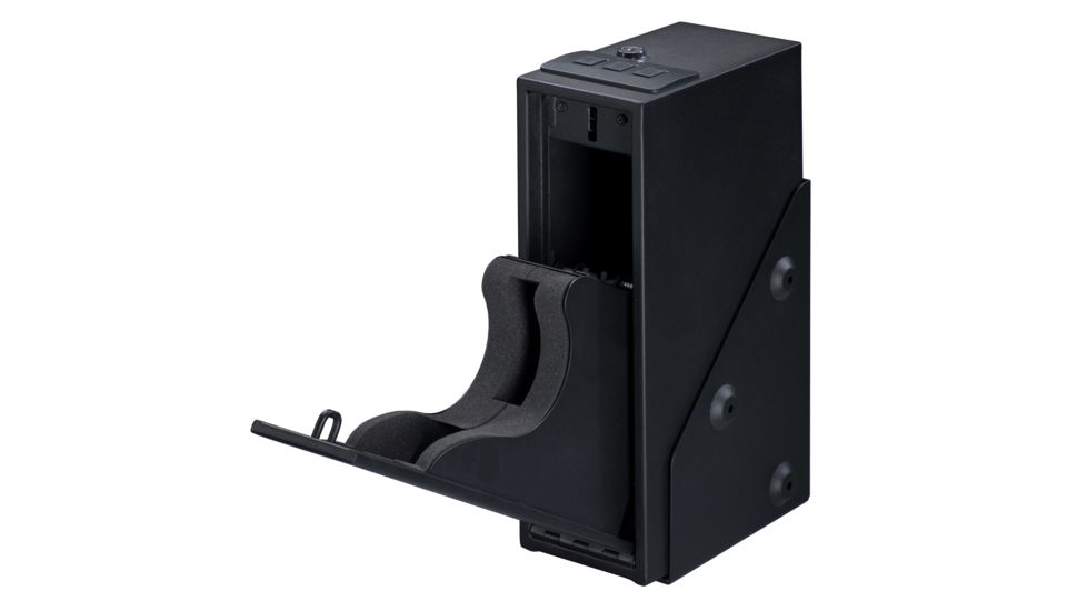 Stack-On Quick Access Safe Single Gun with Biometric Lock, Shelf QAS-1514-B