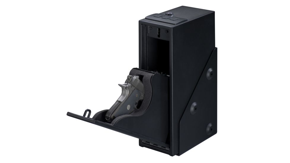 Stack-On Quick Access Safe Single Gun with Biometric Lock, Shelf QAS-1514-B