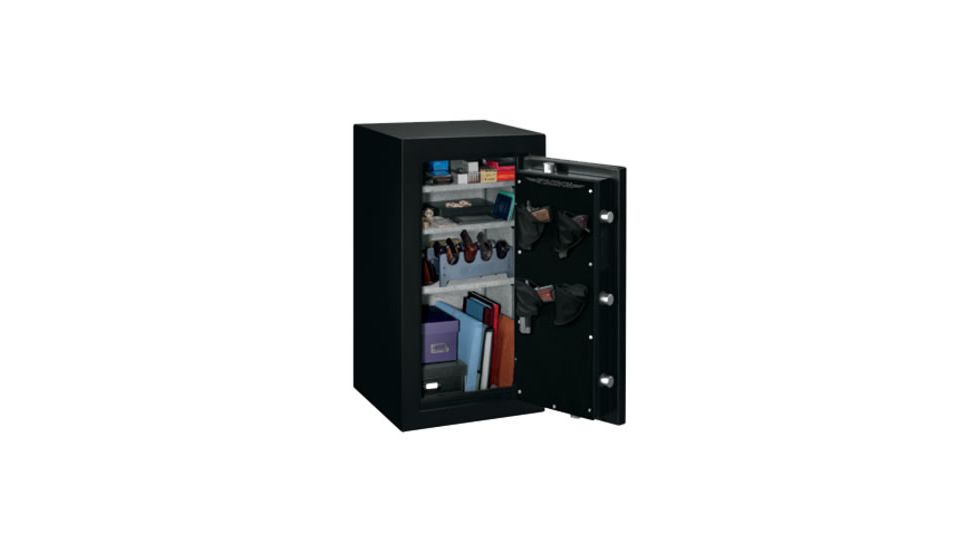 Stack-On Shooter's Pistol/Ammo Safe w/ 5.7 Cu, ft of Storage for Ammo/Supplies, Black, Medium, E-4-MB-E-S