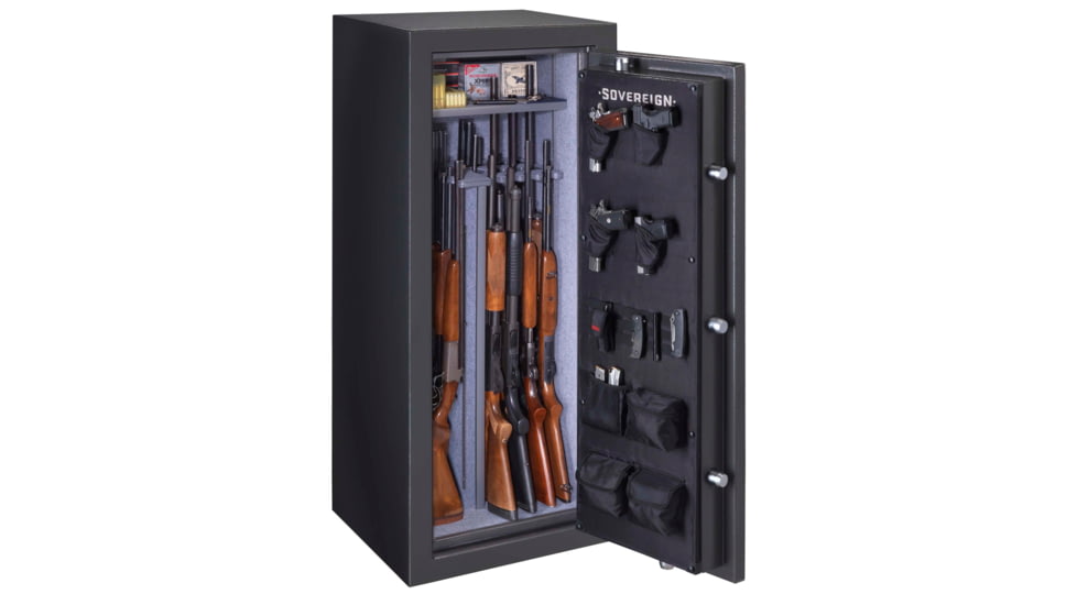 Stack-On Sovereign 22 - Gun Elec Lock, Textured, Black, oversized, S-22-DGP-E-S