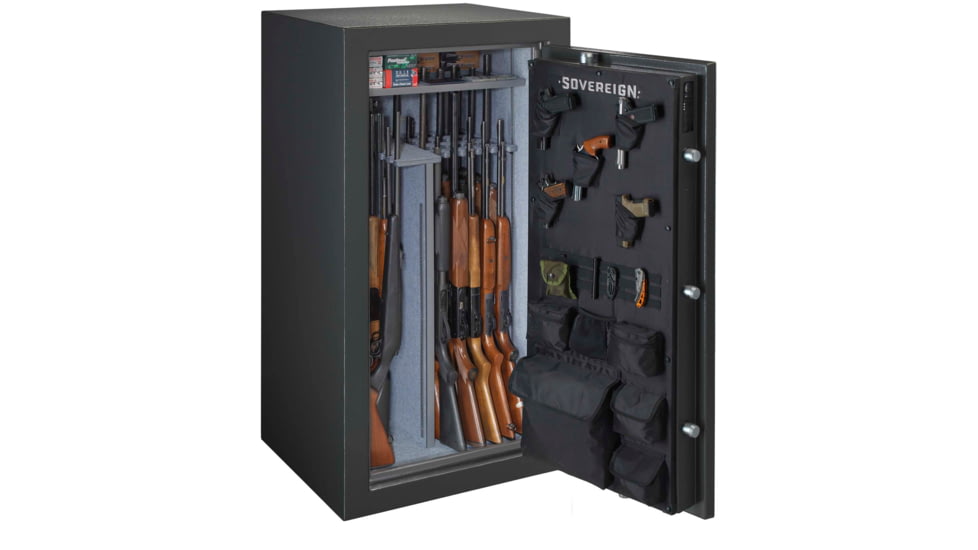 Stack-On Sovereign 36 - Gun Elec Lock, Textured, Black, oversized, S-36-DGP-E-S