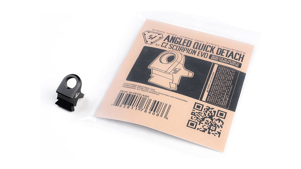 Strike Industries Dovetail Mount Quick Detach for CZ EVO, Angled, Black, SICEVOAQD