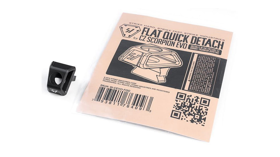 Strike Industries Dovetail Mount Quick Detach for CZ EVO, Flated, Black, SICEVOFQD