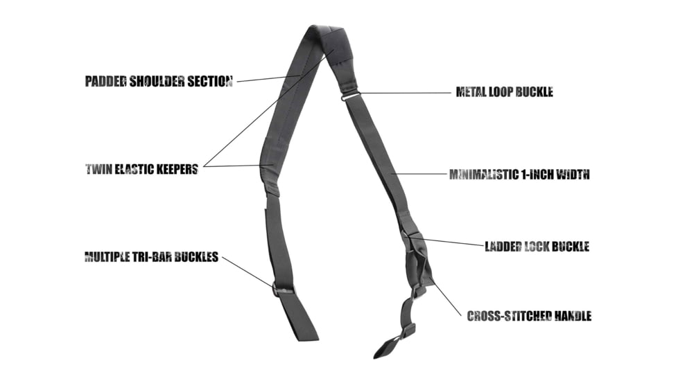 Strike Industries S3 Silent Strategic System Sling Lite, Black, One Size, SI-S3-SLING-LITE-BK