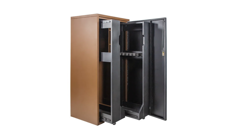 Surelock Security Constitutional 14 Gun Cabinet, Mocha/ Black, 36000014