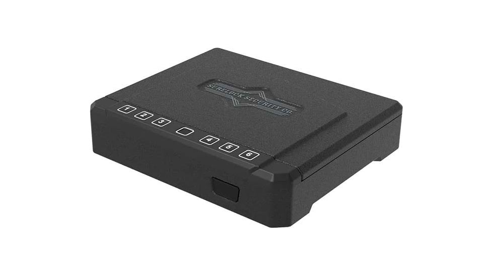 Surelock Security Quick Touch Flip Top Vault Digital Gun Safe w/ Bioscanner, 5-digit code, Black, 3418978