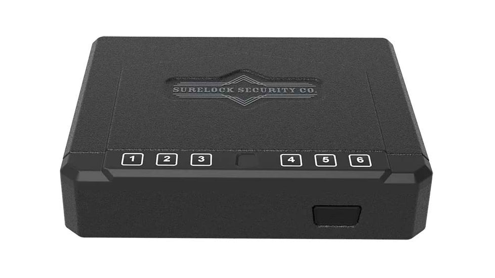 Surelock Security QuickTouch Flip Top Vault Digital Gun Safe, 5-digit code, Black, 3418977