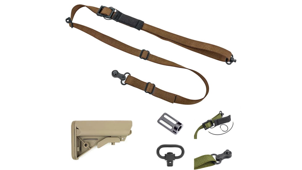 T10 Complete Modular Operator'S System - Alpha Sling Coyote Brown, Swinger Stock Flat Dark Earth, Mil-Spec, CMOS-ASL-COY-SWST-FDE