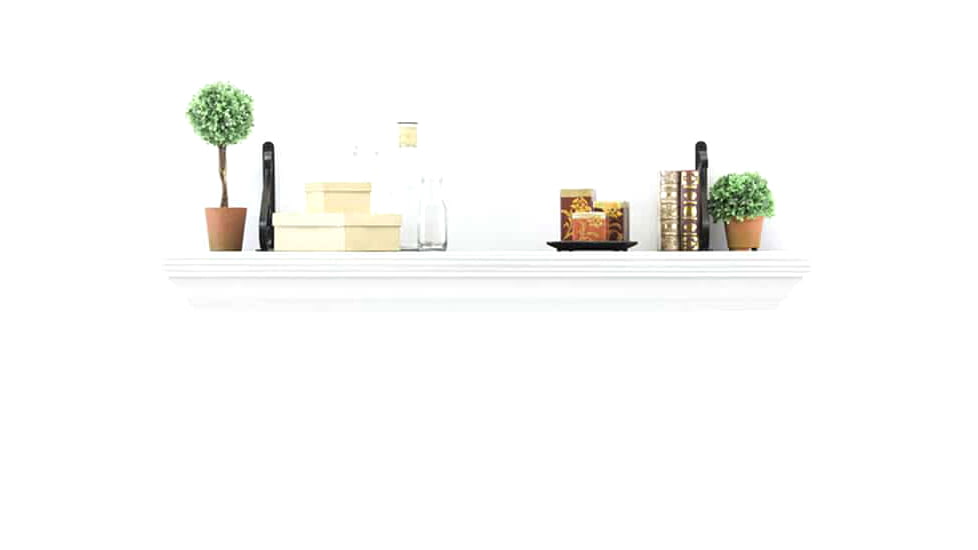 Tactical Walls 1242 Top Locking Shelf w/ Standard Trim, White, 1242TLWTN52