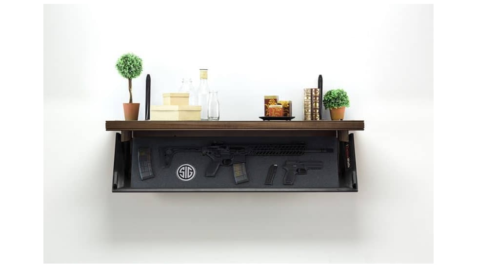 Tactical Walls 1242 Top Locking Shelf w/ Standard Trim, Dutch Walnut, 1242TLDWN52