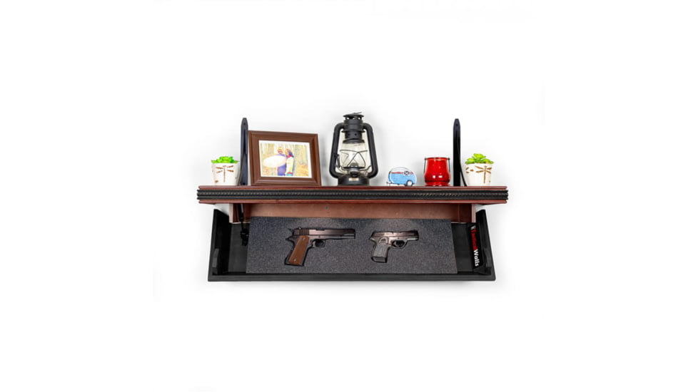 Tactical Walls 825 Top Locking Shelf w/ Rope Trim, Standard Foam, Cherry, 0825TLCHRSMPLN52