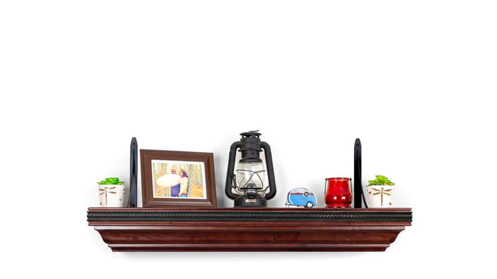 Tactical Walls 825 Top Locking Shelf w/ Rope Trim, Standard Foam, Cherry, 0825TLCHRSMPLN52