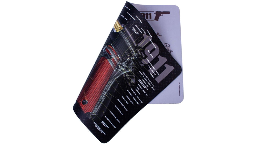 TekMat 1911 Grey-1911 Cutaway DblSide Gun Cleaning Mat, Grey, TEK-17-1911-CA-DBL