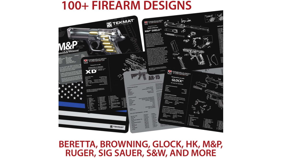 TekMat 36in Printed Gun Cleaning Mat AR-10, Black, TEK-36-AR10