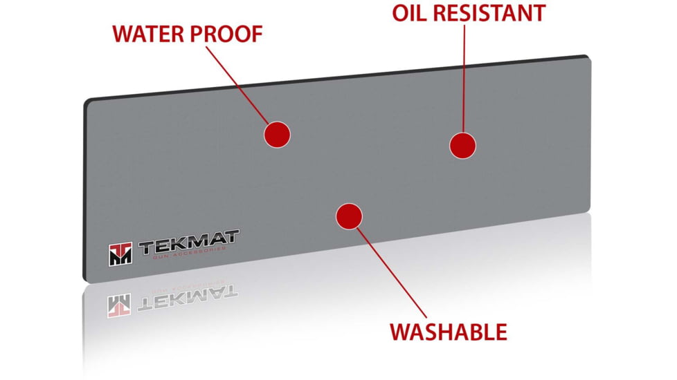 TekMat 36in Printed Gun Cleaning Mat Logo, Grey, TEK-36-TMLOGO-GY