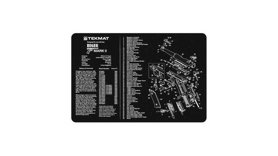 Tekmat Armorers Bench Mat 11''x17'' Ruger Mark Ii Pistol