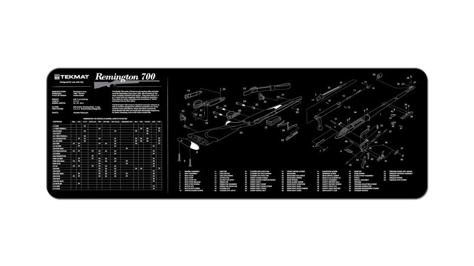 TekMat Remington 700 Gun Cleaning Mat,12x36in,Black 36-REM700