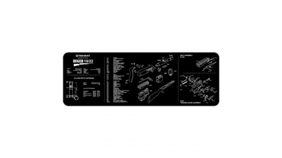 TekMat Ruger 10/22 Gun Cleaning Mat,12x36in,Black 36-1022