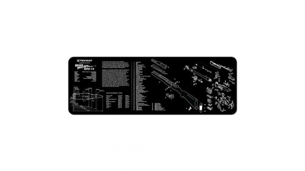 TekMat Ruger Mini 14 Gun Cleaning Mat,12x36in,Black 36-MINI14
