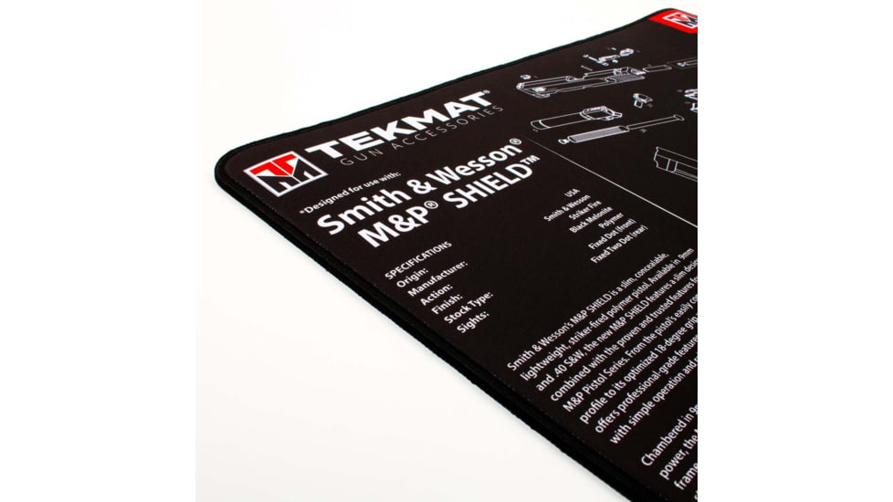 TekMat Ultra 20 - Smith and Wesson MP Shield Gun Cleaning Mat, Black, TEK-20-SW-MP-SHIELD