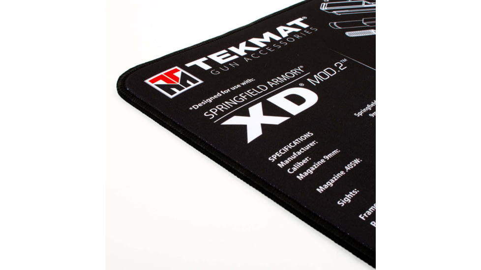TekMat Ultra 20 - XD Mod 2 Gun Cleaning Mat, Black, TEK-20-XDMOD2