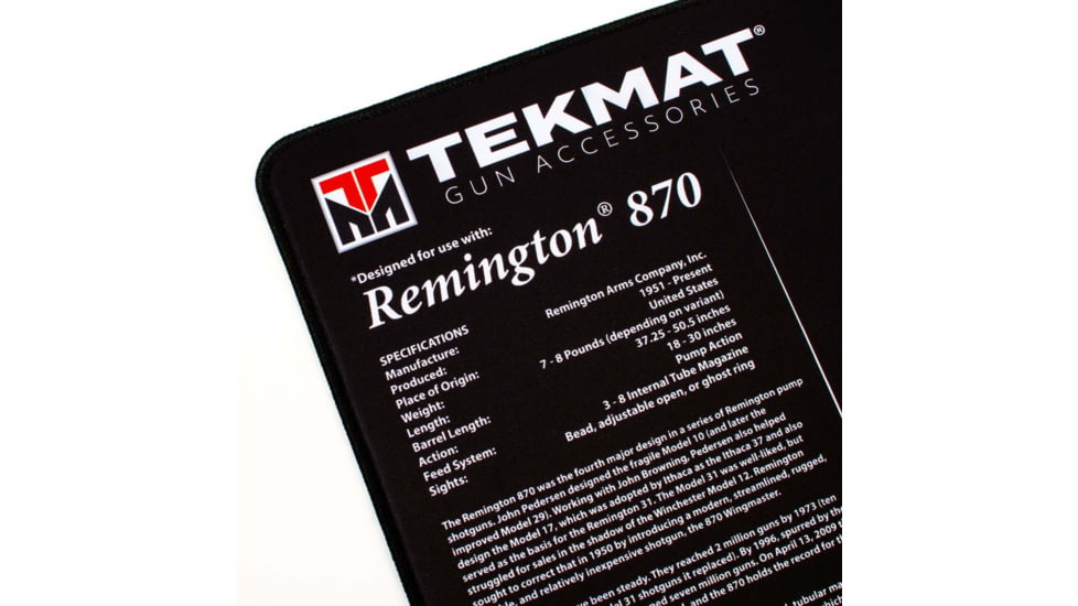 TekMat Ultra 44 - Remington 870 Gun Cleaning Mat, Black, TEK-44-REM-870