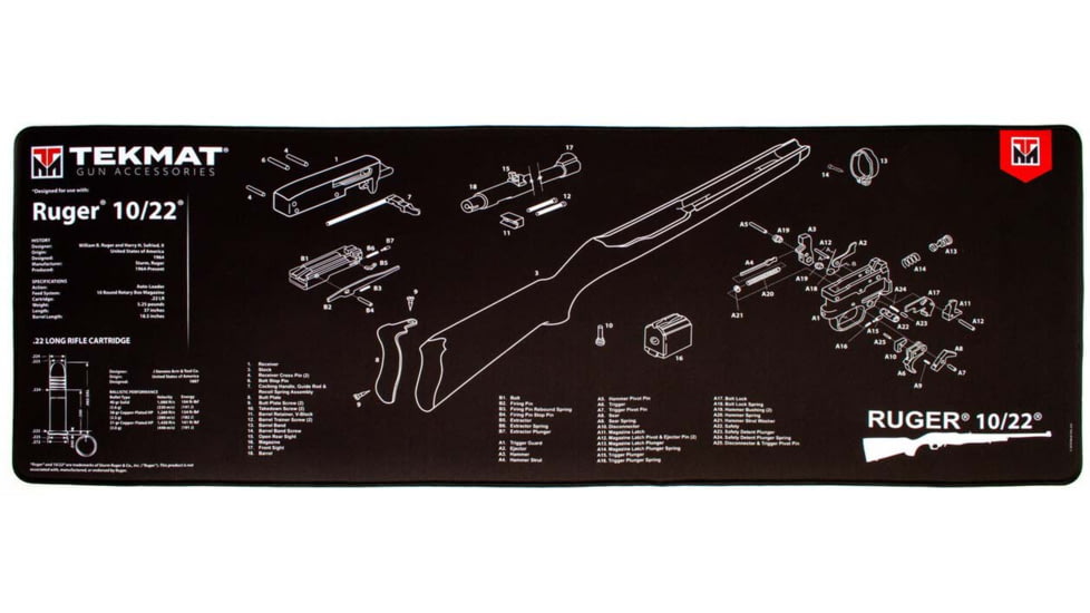 TekMat Ultra 44 - Ruger 10/22 -Gun Cleaning Mat, Black, TEK-44-1022