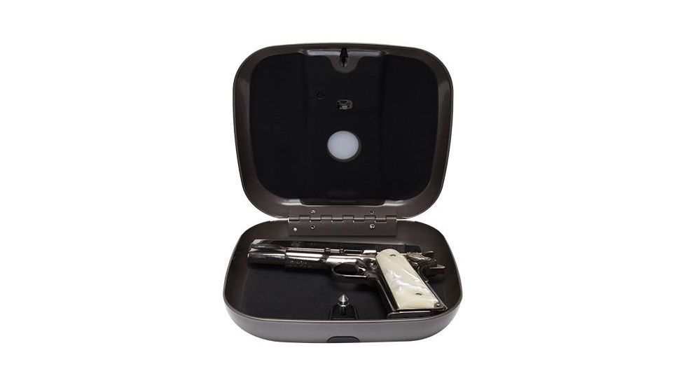 The GunBox Echo Plus Biometric Safe, Wifi Enabled, Fingerprint/Keypad/RFID Access, Gun Smoke, GBEP-GS
