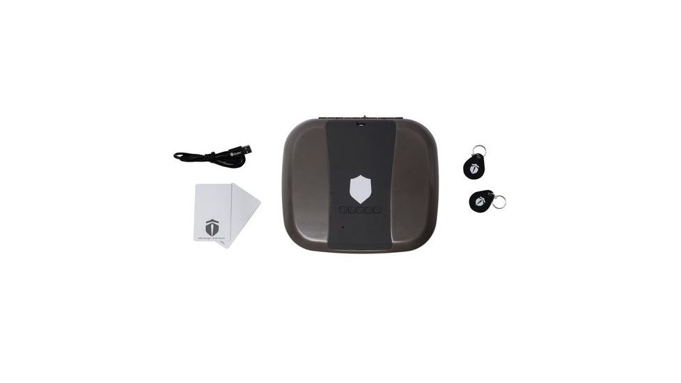 The GunBox Echo Plus Biometric Safe, Wifi Enabled, Fingerprint/Keypad/RFID Access, Gun Smoke, GBEP-GS