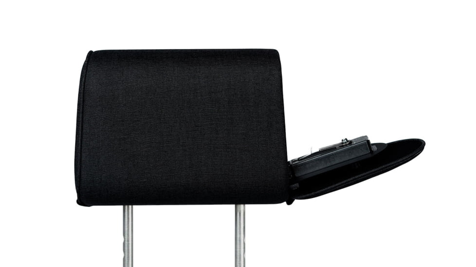 The Headrest Safe Co. The Vulcan Bundle Left-Hand Driver Bundle, Cloth, Black, HRBUNBC01LH
