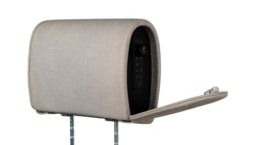 The Headrest Safe Co. Slide Bundle, Cloth, Light Gray, HRSLIDEBUNLGC03