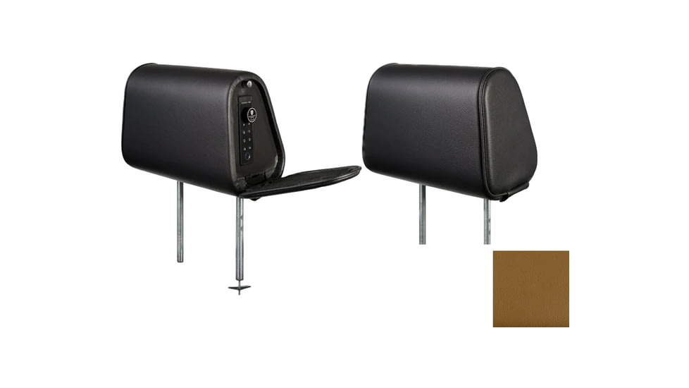 The Headrest Safe Co. The Vulcan Bundle Left-Hand Driver Bundle, Tan, HRBUNTL01LH