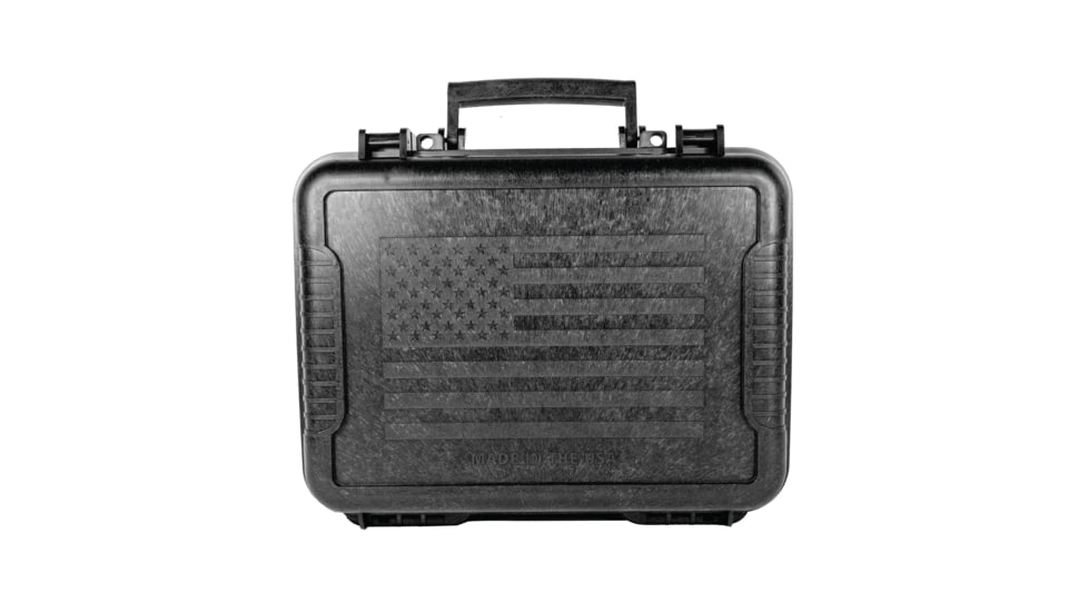 The Outdoor Connection Flag Hard Pistol Case, 11 in, Black, 10017
