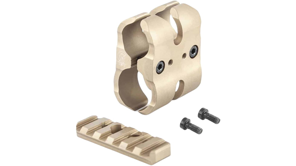 Toni System Tactical Barrel Clamp + 1 Picatinny Rail, Sand, ASTCTP-SA