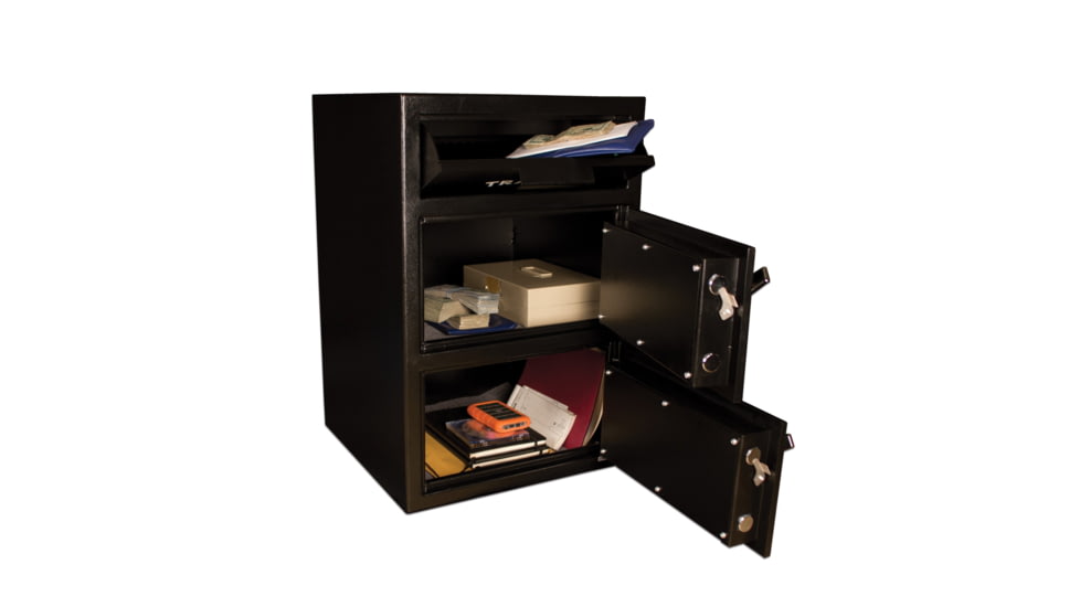 Tracker Safe Double Door Steel Deposit Safe, Black, DS302020DD-ESR