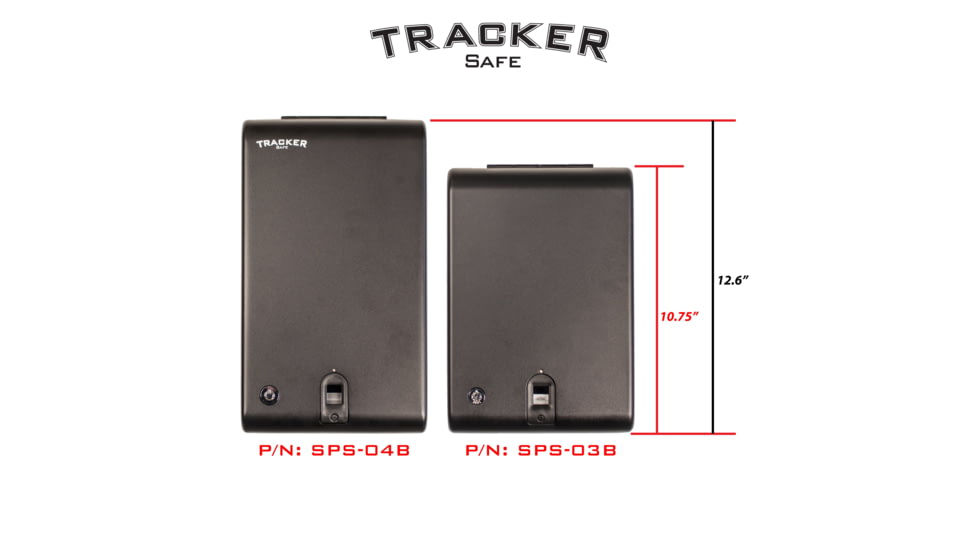 Tracker Safe Single Pistol Safe-Biometric Lock, 10.75in, Black, SPS-03B