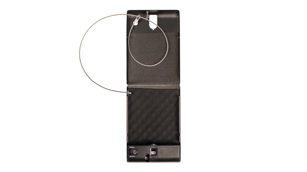 Tracker Safe Single Pistol Safe-Biometric Lock, 10.75in, Black, SPS-03B