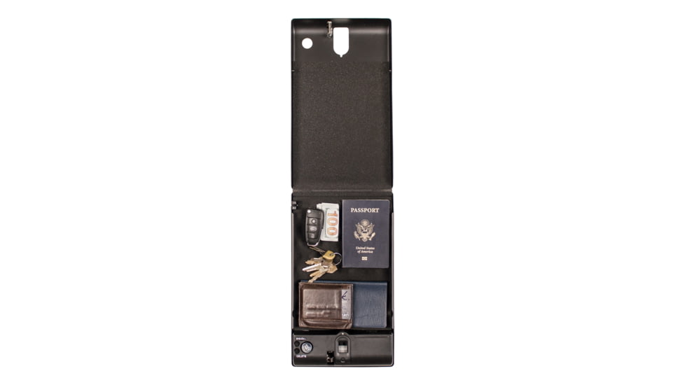 Tracker Safe Single Pistol Safe-Biometric Lock, 12.6in, Black, SPS-04B