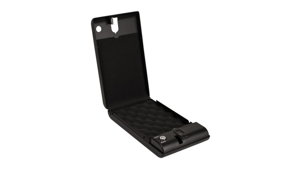 Tracker Safe Single Pistol Safe-Biometric Lock, 12.6in, Black, SPS-04B