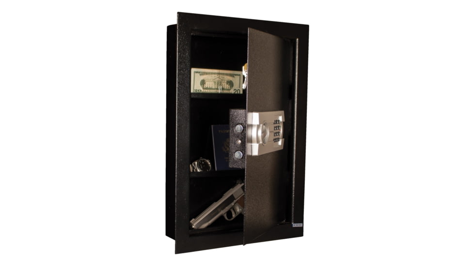 Tracker Safe Steel Wall Safe w/E-Lock, Black, WS211404-E