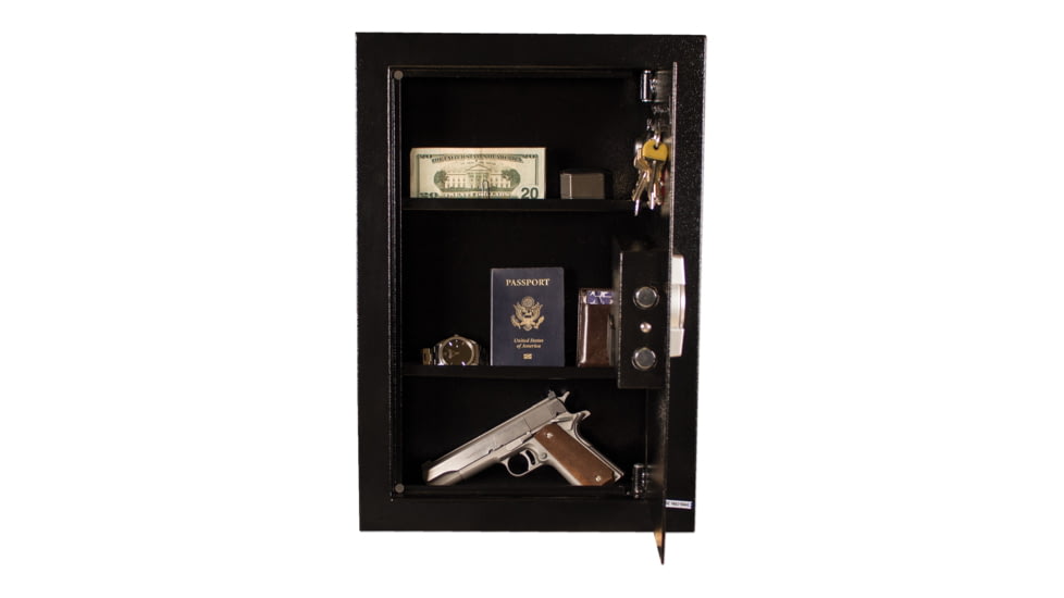 Tracker Safe Steel Wall Safe w/E-Lock, Black, WS211404-E