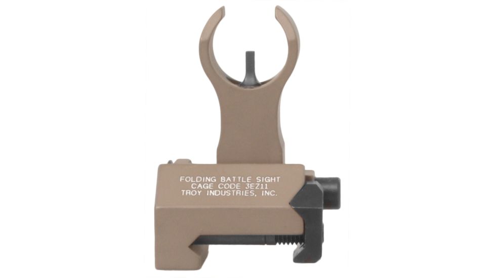 Troy Top Mounted Deployable Front Sight, Front Tactical w/HK Style Housing, Flat Dark Earth, SSIG-FBS-FHFT-00