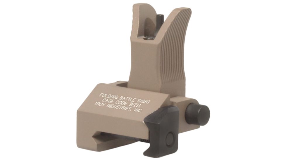 Troy Top Mounted Deployable Front Sight, Front Tactical w/M4 Style Housing, Flat Dark Earth, SSIG-FBS-FMFT-00
