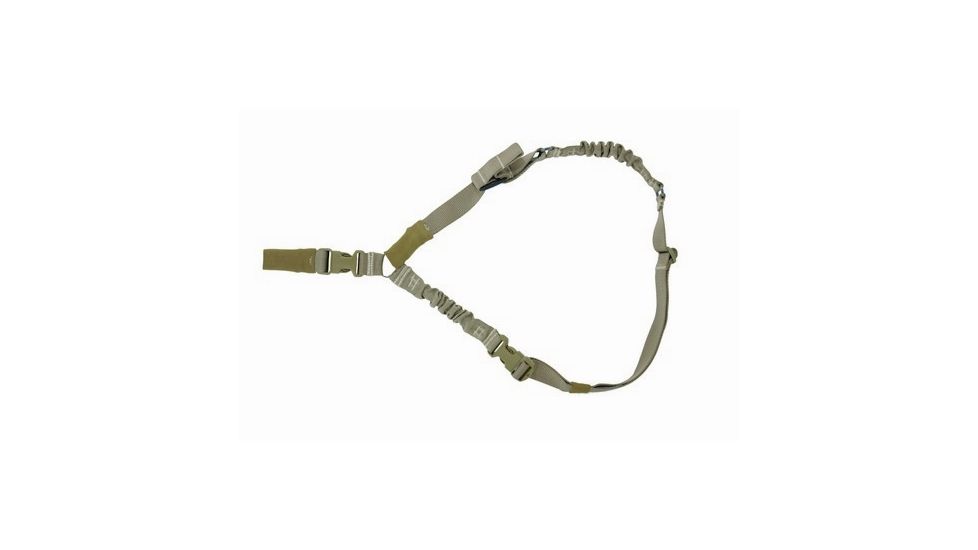 TUFF Products 2-Point Sling w/ Quick Adj. Tab and Dual Bungee Construction, Coyote Brown Nylon 4002Q-CB