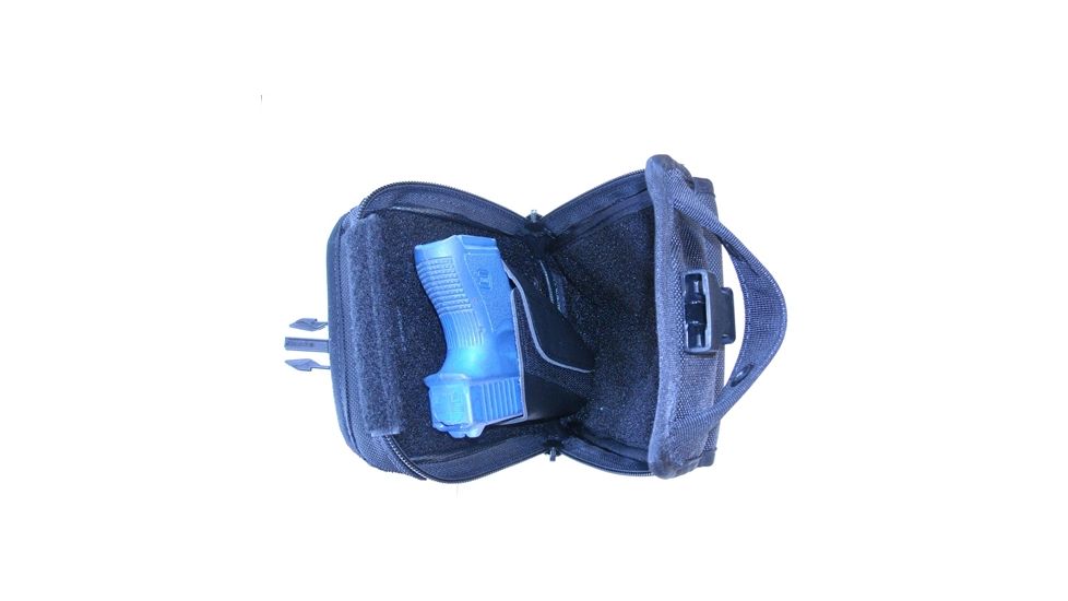 TUFF Products M.O.L.L.E. Front Tactical Back-Up Pouch, Black Nylon, Med Auto 8879-NY