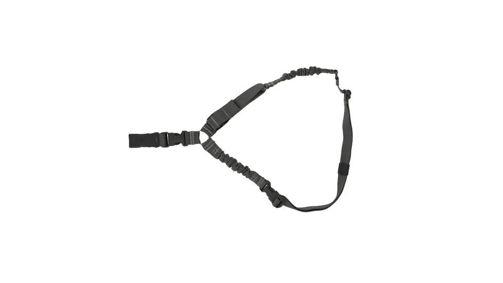 #####-LENGTH=101-TUFF Products Single-Point Sling w/ Quick Adj. Tab and Dual Bungee Construction, Black Nylon 4001Q-NY